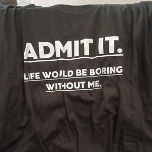 Black Graphic Tee "Admit It"